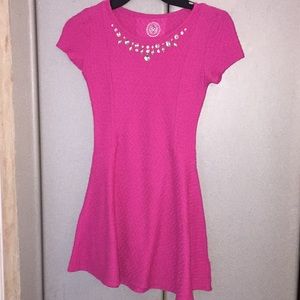 Gorgeous Fuchsia/Magenta dress with gems collar